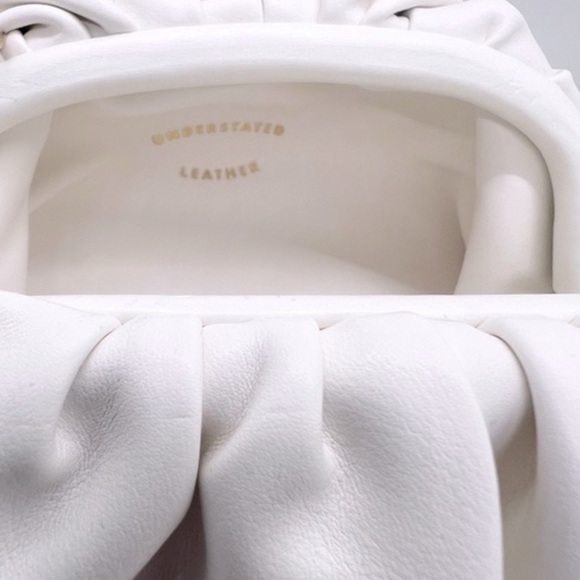 Understated Leather Ivory Crescent Clutch for Curateur - OS - Picture 13 of 13